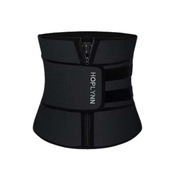 HOPLYNN Neoprene Sweat Waist Trainer Corset Trimmer with Zipper Closure - Picture 2 of 12